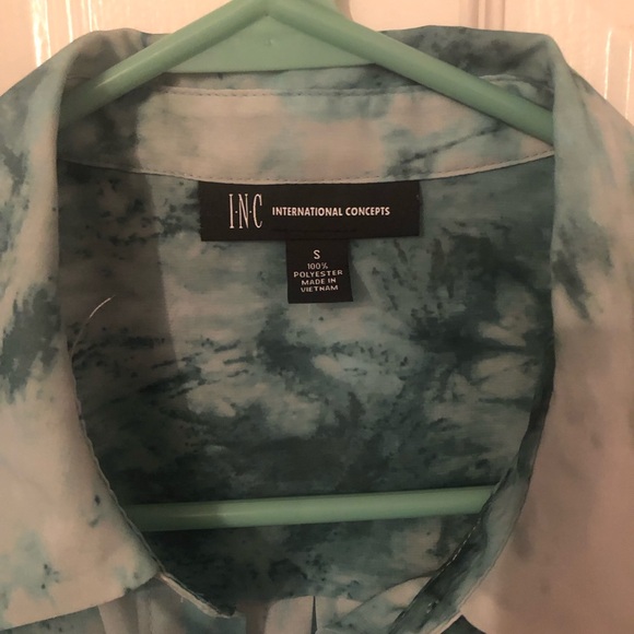 INC International Concepts Tie-Dye Button-Up Shirt - Picture 4 of 8
